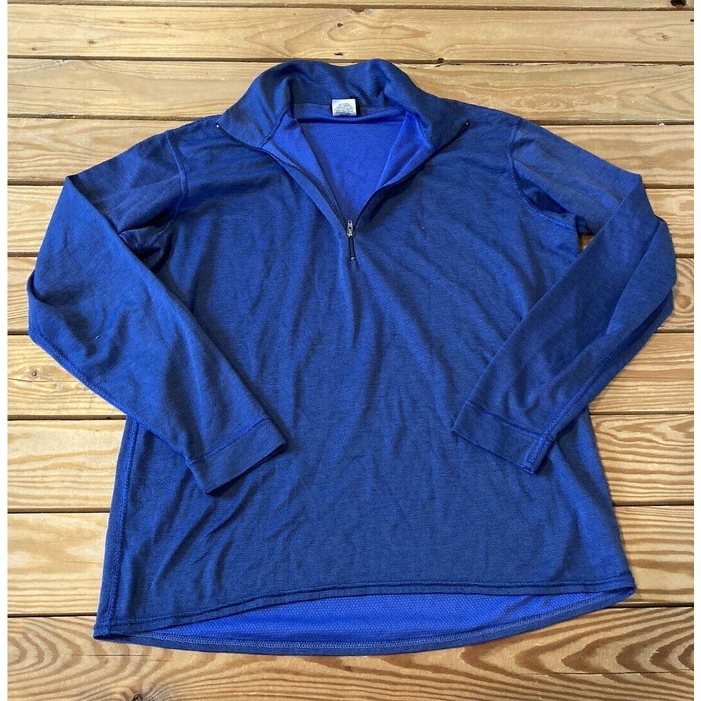 Patagonia Capilene Long Sleeve Base Layer Top Size Medium Men’s Blue 1/2 Zip
